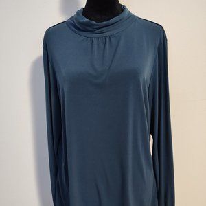 Karl Lagerfeld Long Sleeve Faux Pearl Detail Blouse - Large